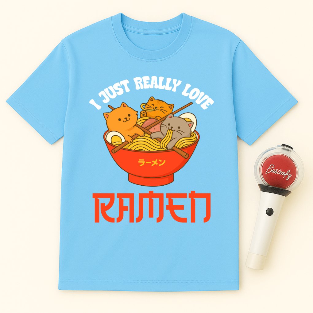 I JUST REALLY LOVE RAMEN CATS UNISEX T-SHIRT