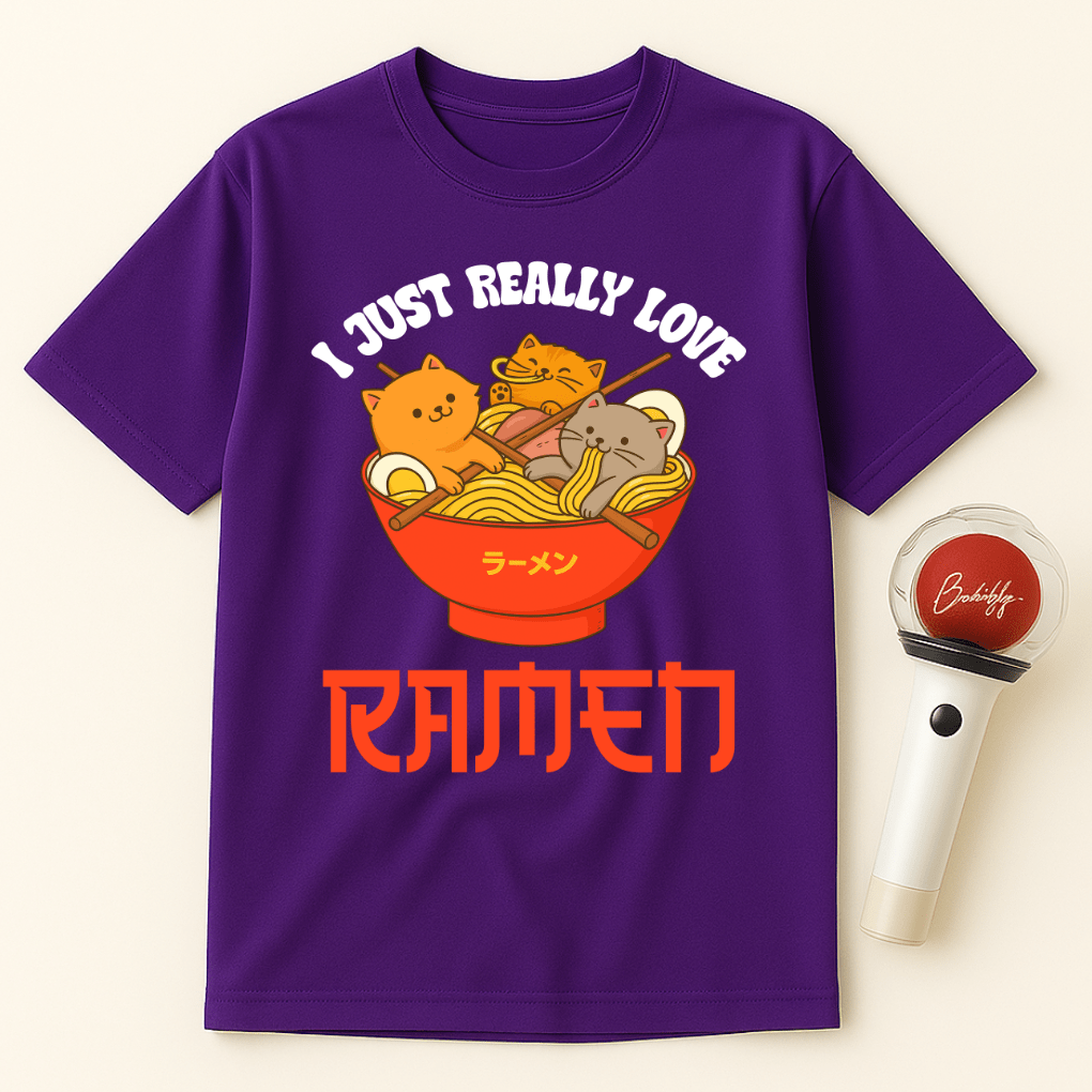 I JUST REALLY LOVE RAMEN CATS UNISEX T-SHIRT