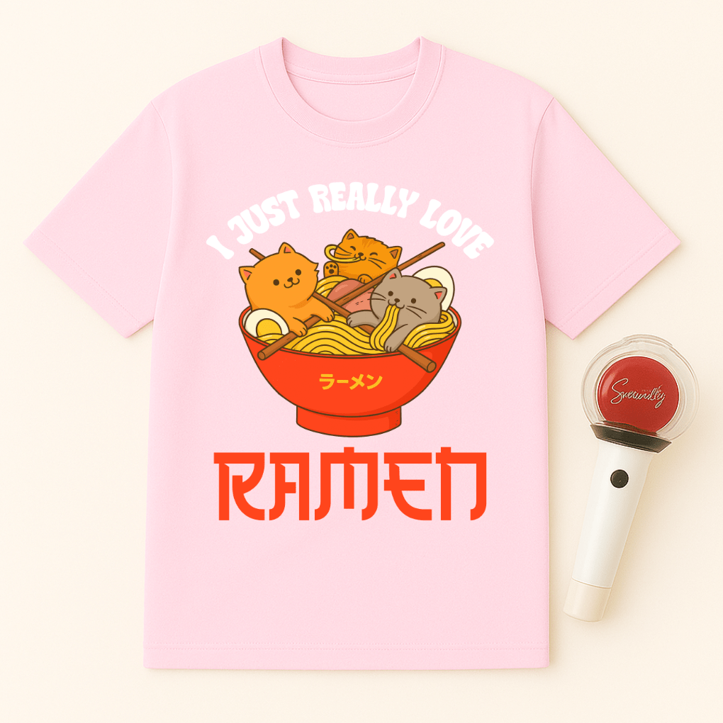 I JUST REALLY LOVE RAMEN CATS UNISEX T-SHIRT