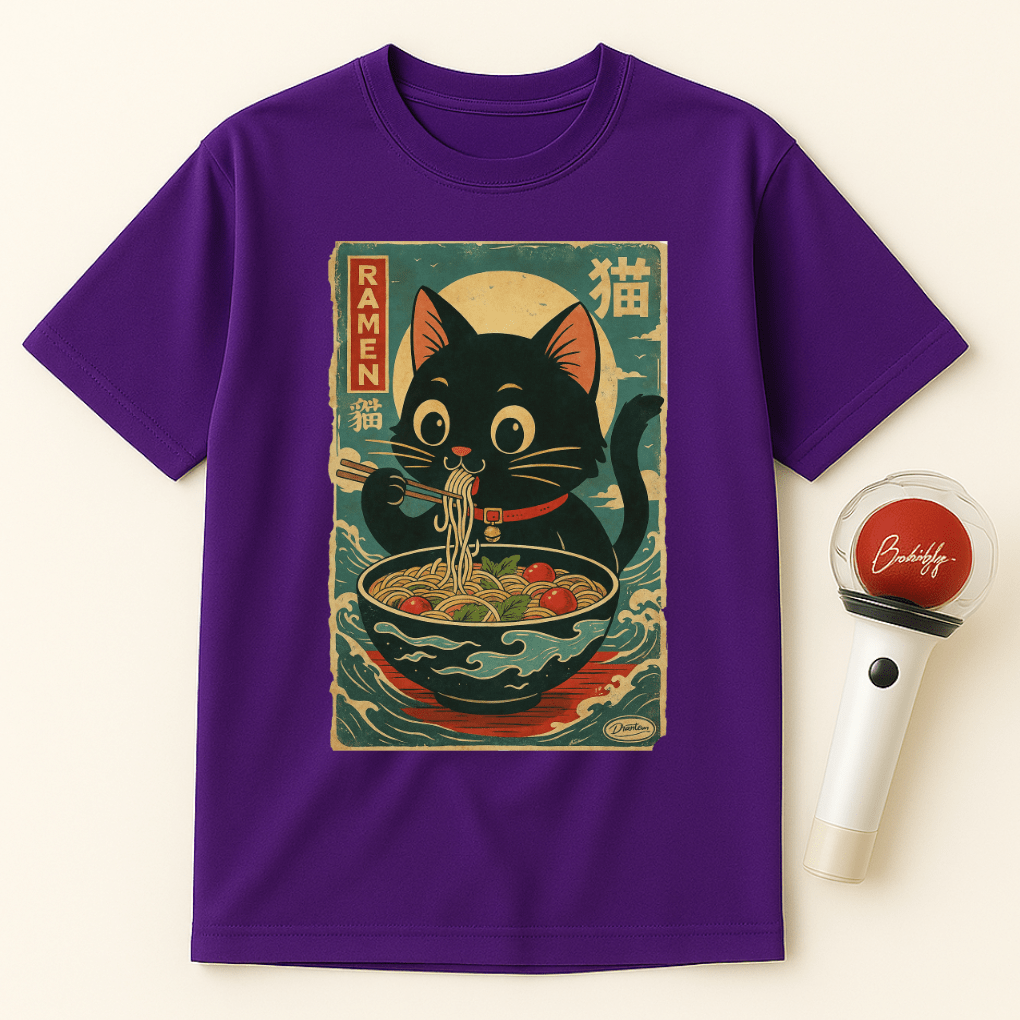 CAT RAMEN JAPANESE ART UNISEX T-SHIRT