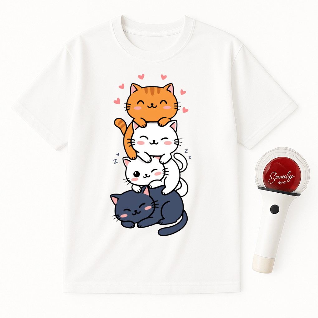 CATS WITH HEARTS UNISEX T-SHIRT