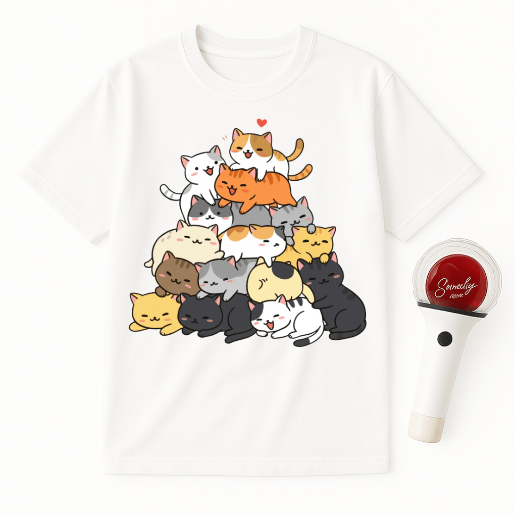 PYRAMID OF CATS UNISEX T-SHIRT
