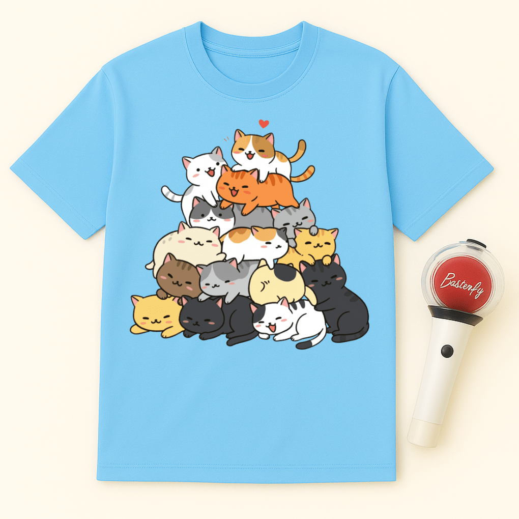 PYRAMID OF CATS UNISEX T-SHIRT