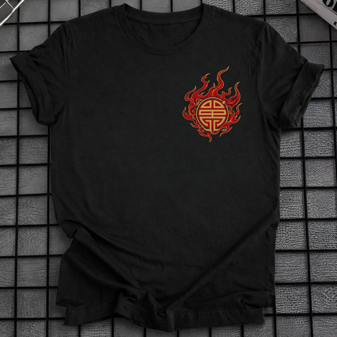 FLAMING SHOU SYMBOL T-SHIRT