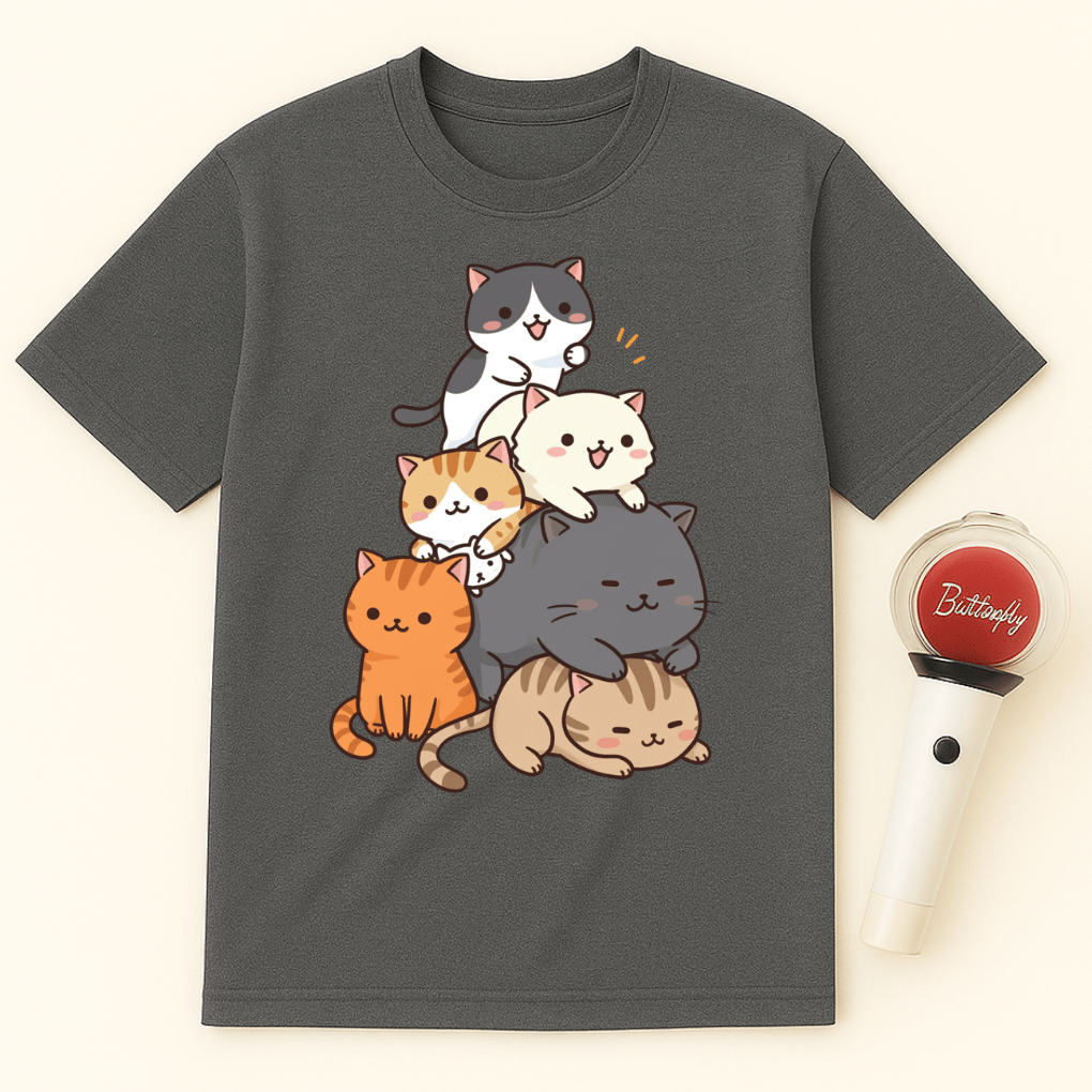 STACK OF CATS UNISEX T-SHIRT