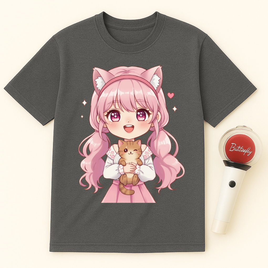 GIRL KITTEN T-SHIRT