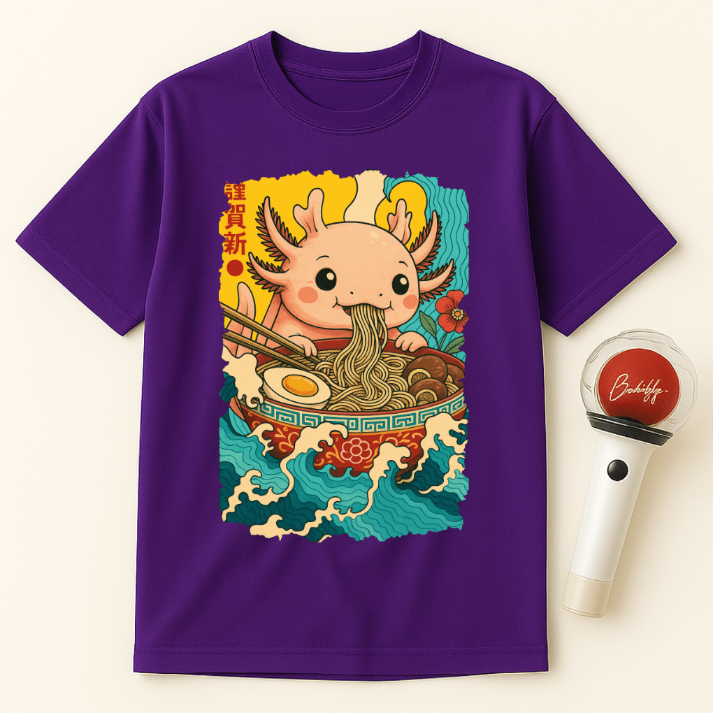 WAVES AXOLOTL NOODLE UNISEX T-SHIRT