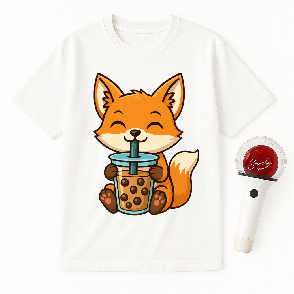 FOX BOBA TEA UNISEX T-SHIRT