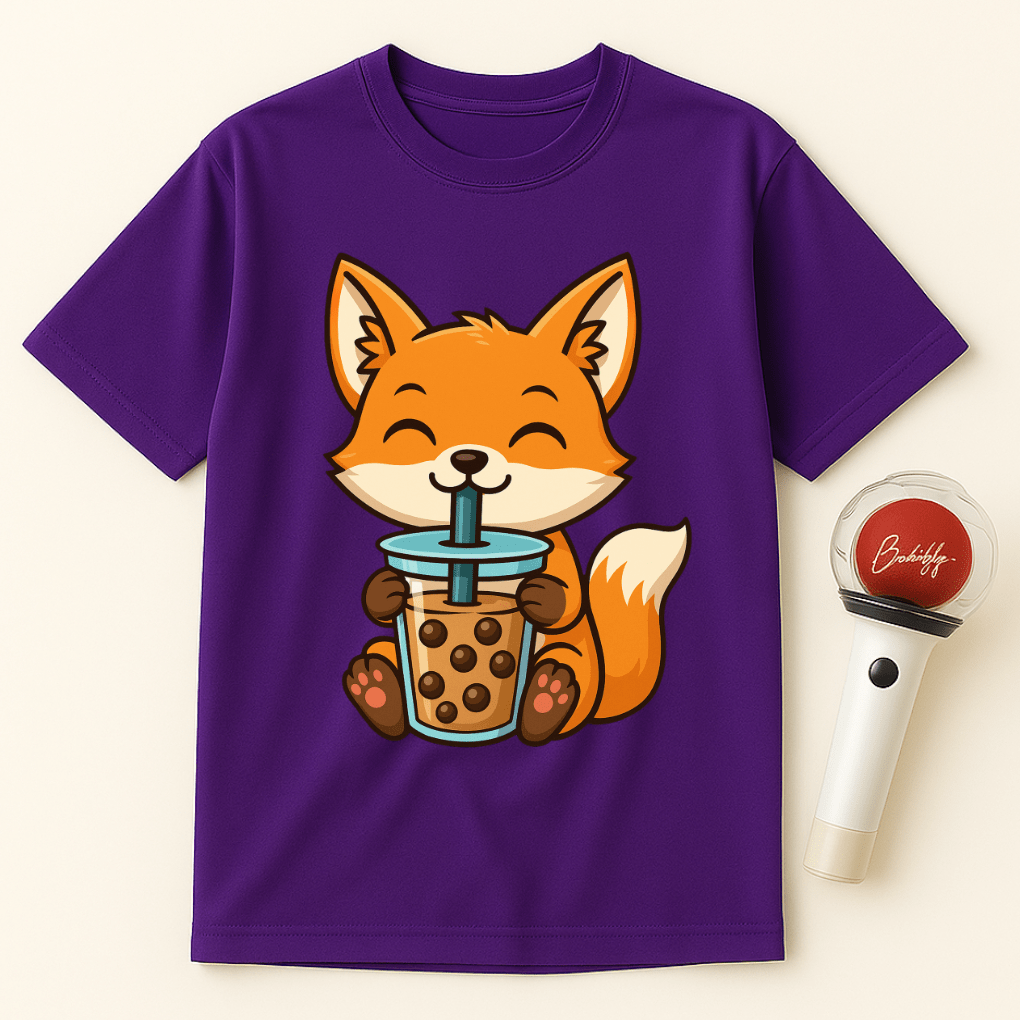 FOX BOBA TEA UNISEX T-SHIRT