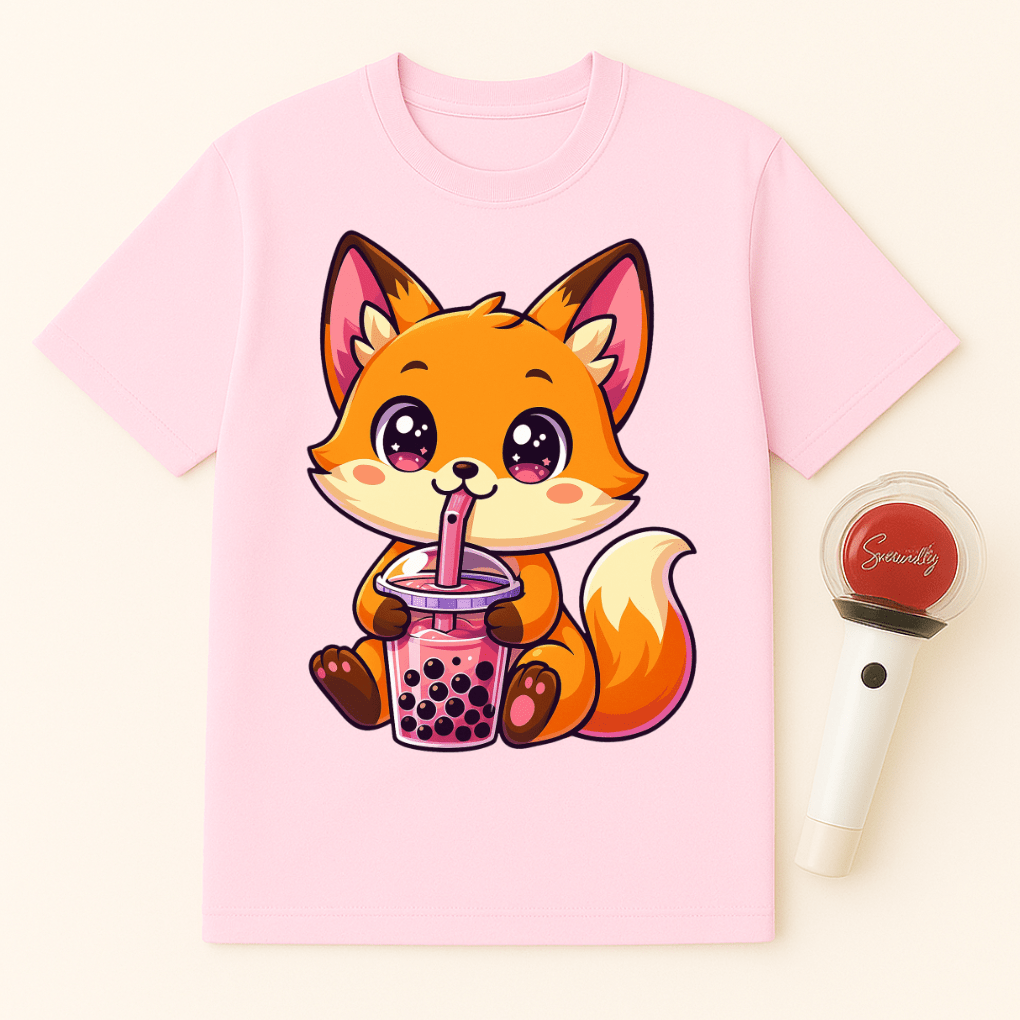 KAWAII FOX BOBA UNISEX T-SHIRT