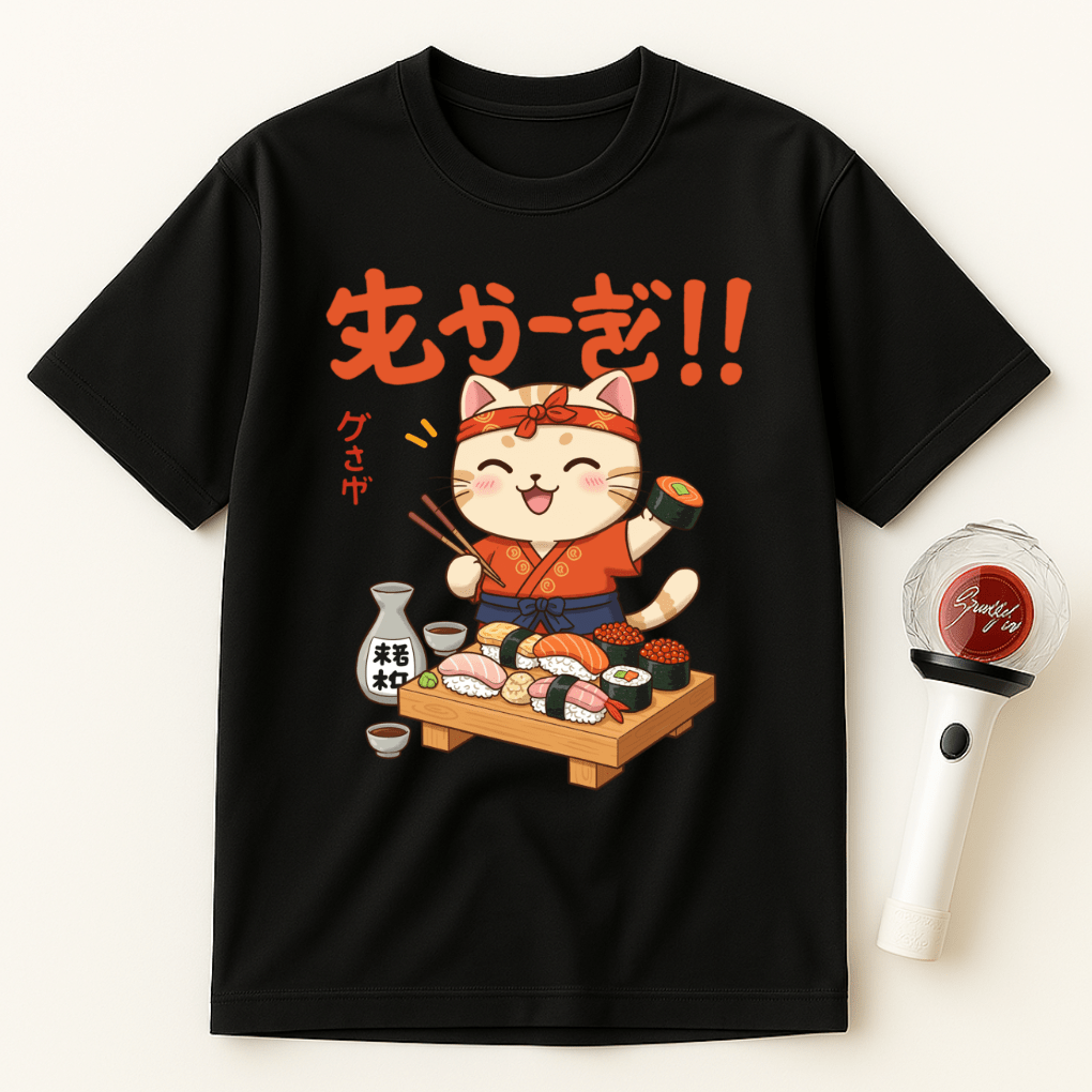 SUSHI CAT CHEF UNISEX T-SHIRT
