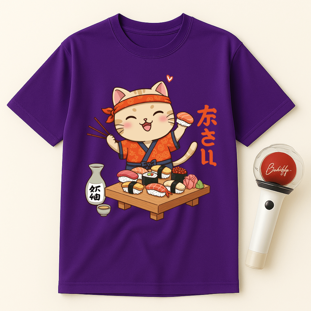 SUSHI CHEF CAT UNISEX T-SHIRT