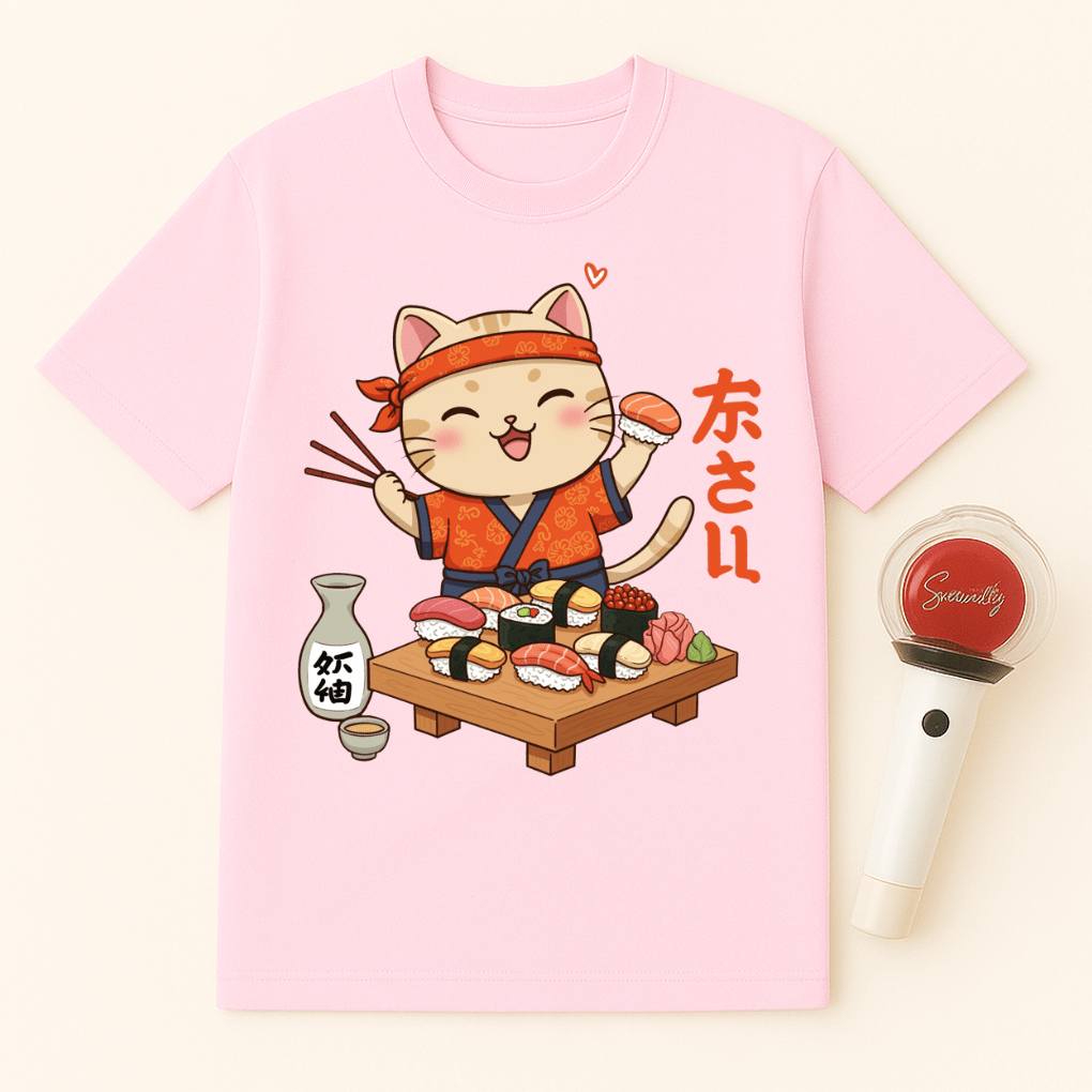 SUSHI CHEF CAT UNISEX T-SHIRT