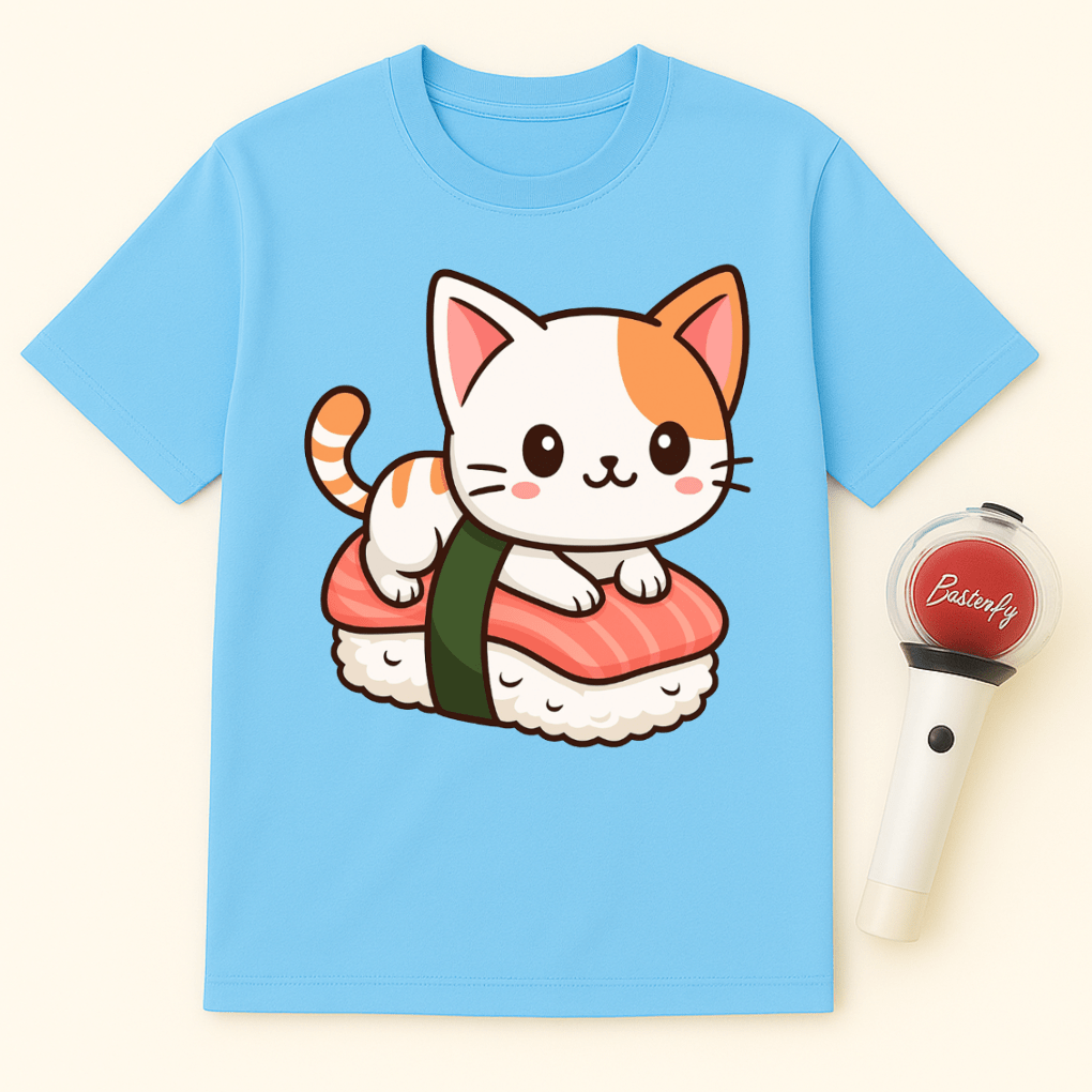 KAWAII SUSHI CAT ROLL UNISEX T-SHIRT
