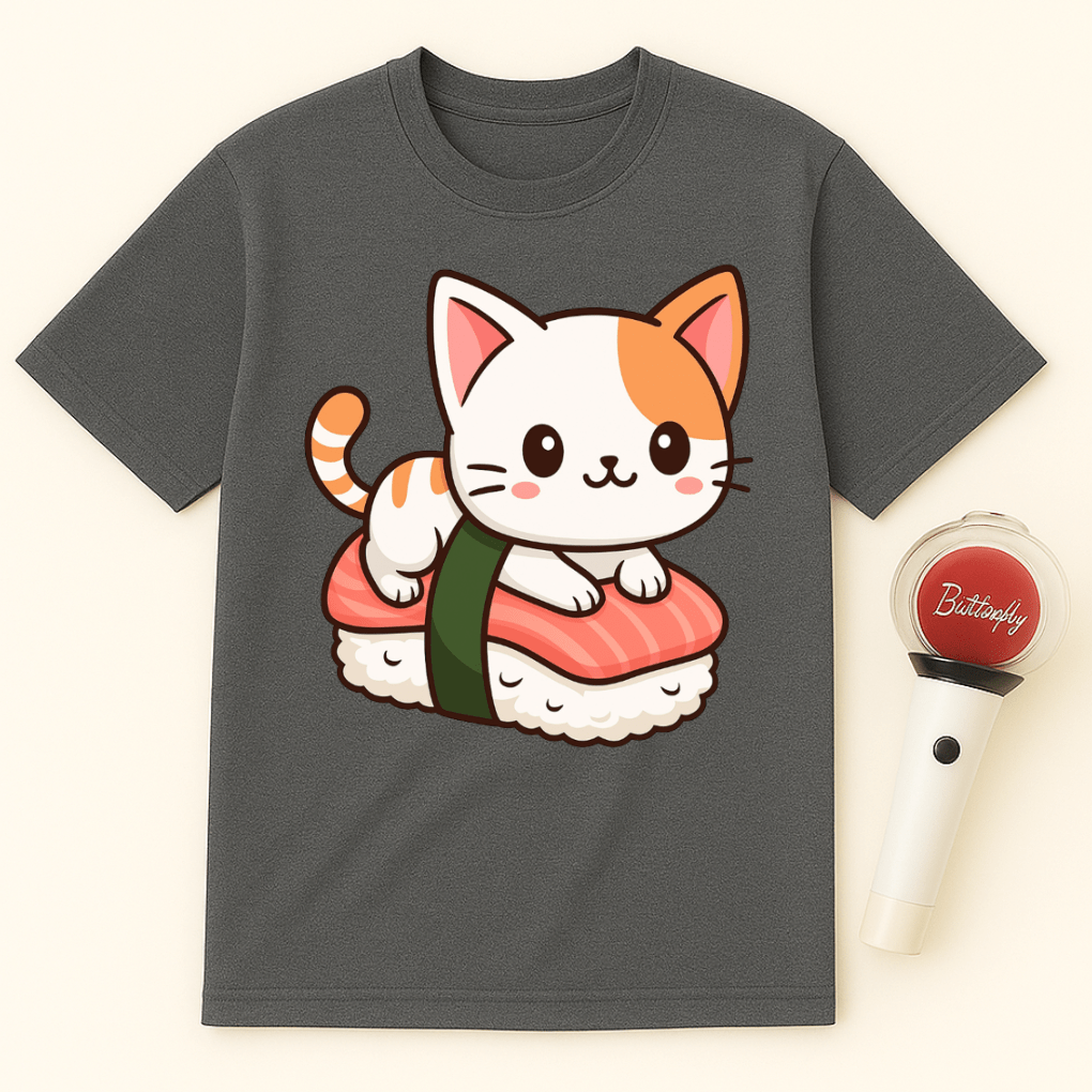 KAWAII SUSHI CAT ROLL UNISEX T-SHIRT