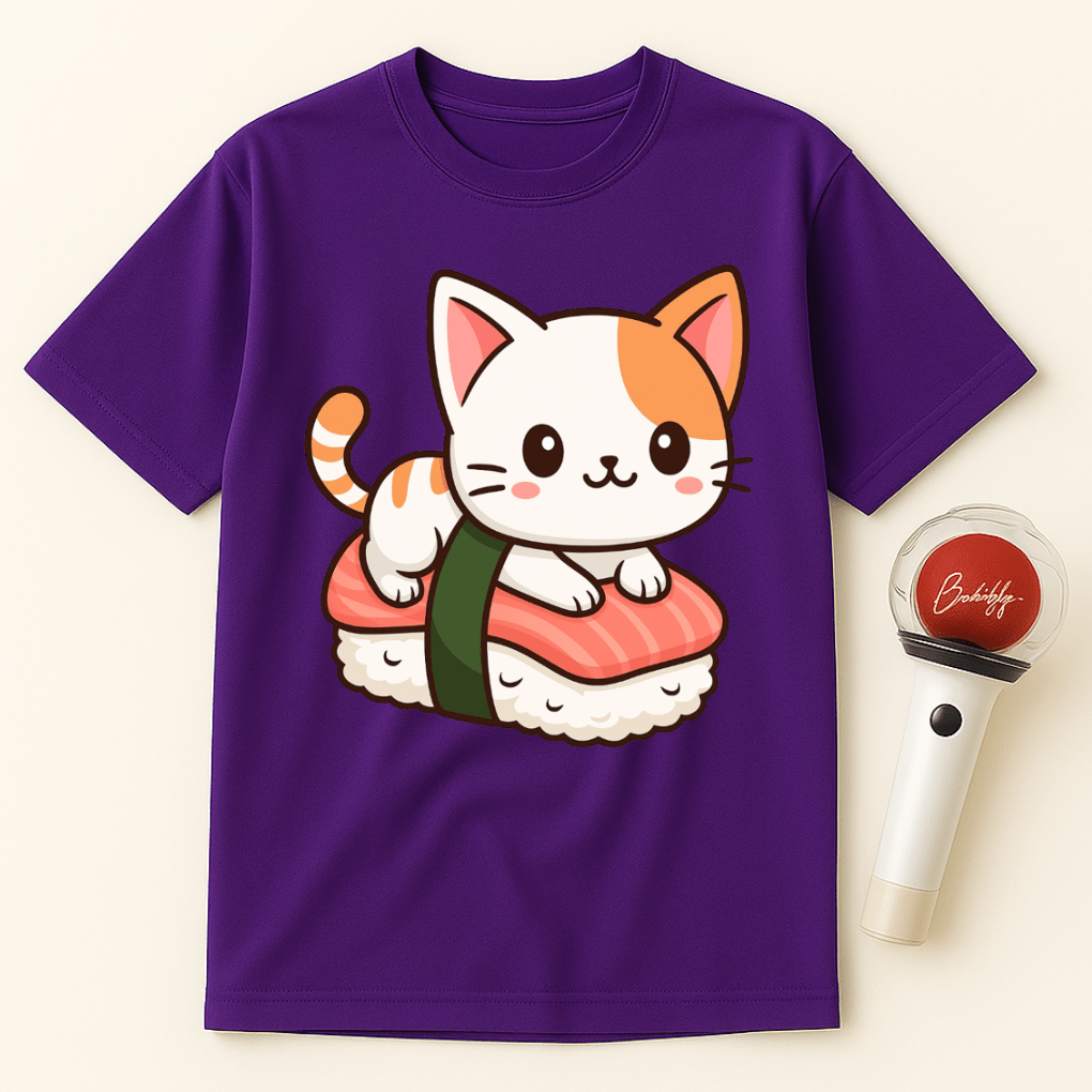 KAWAII SUSHI CAT ROLL UNISEX T-SHIRT