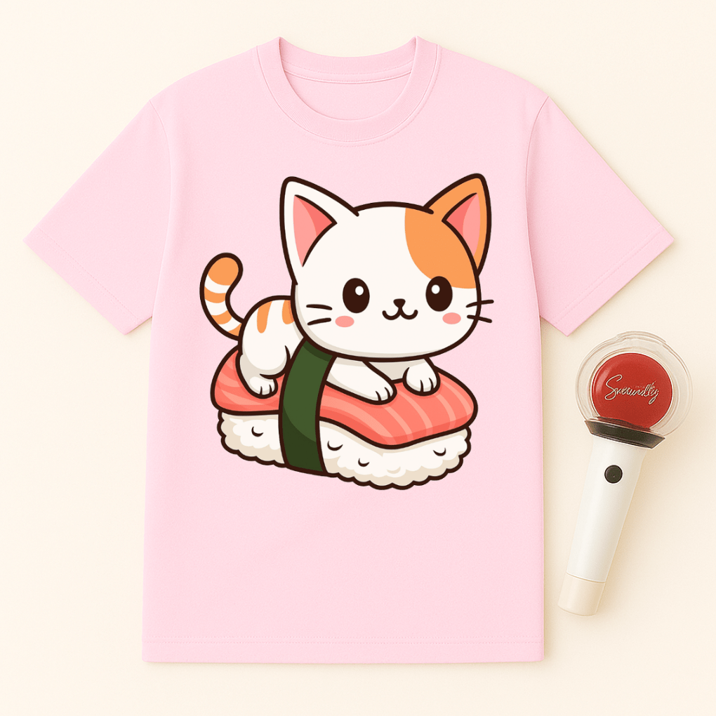 KAWAII SUSHI CAT ROLL UNISEX T-SHIRT