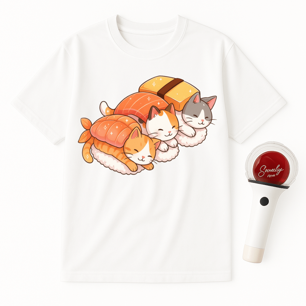 SUSHI CAT TRIO UNISEX T-SHIRT