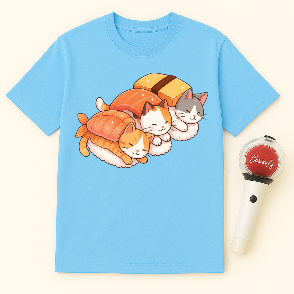 SUSHI CAT TRIO UNISEX T-SHIRT