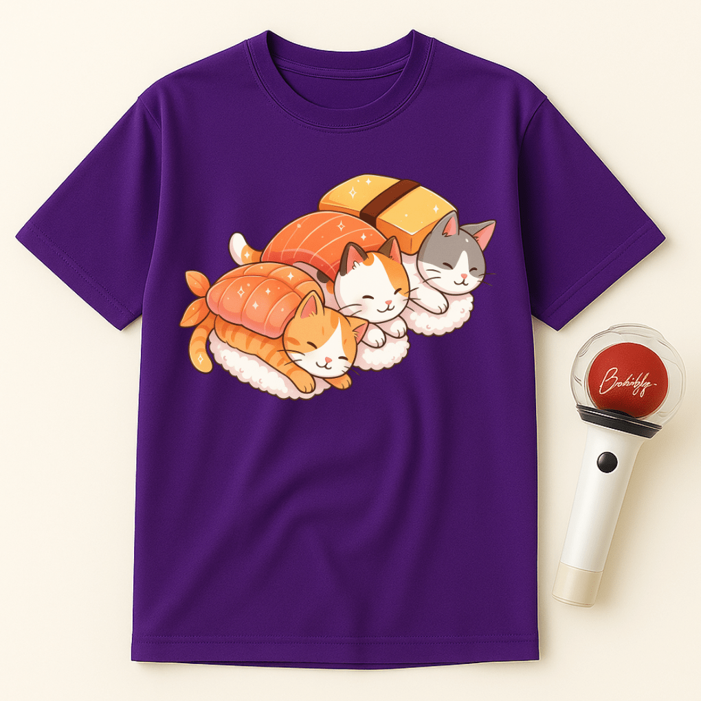 SUSHI CAT TRIO UNISEX T-SHIRT