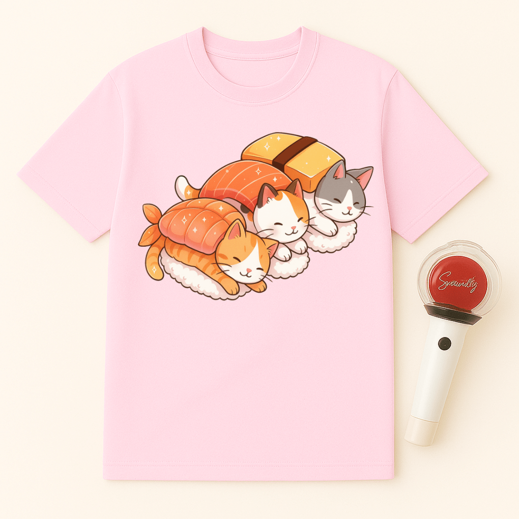SUSHI CAT TRIO UNISEX T-SHIRT