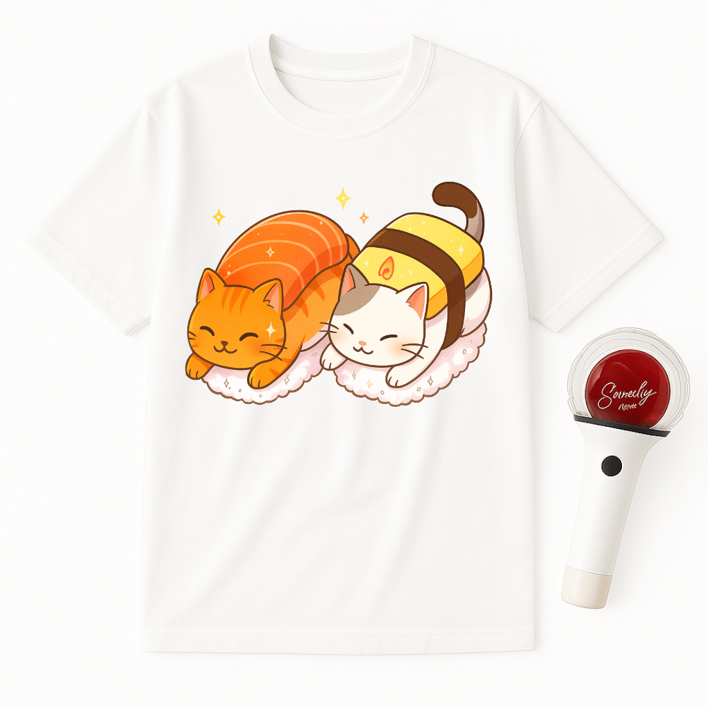 CAT SUSHI DUO UNISEX T-SHIRT