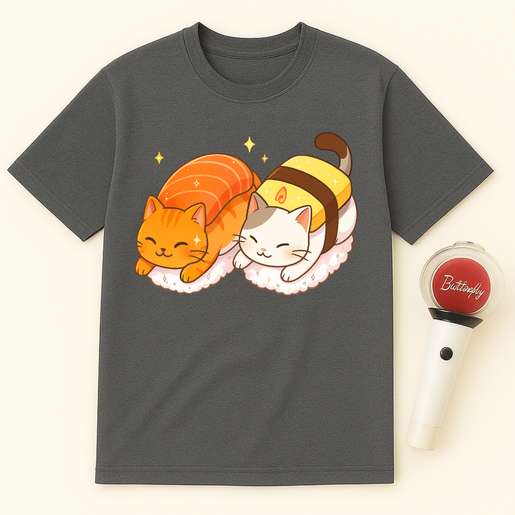 CAT SUSHI DUO UNISEX T-SHIRT