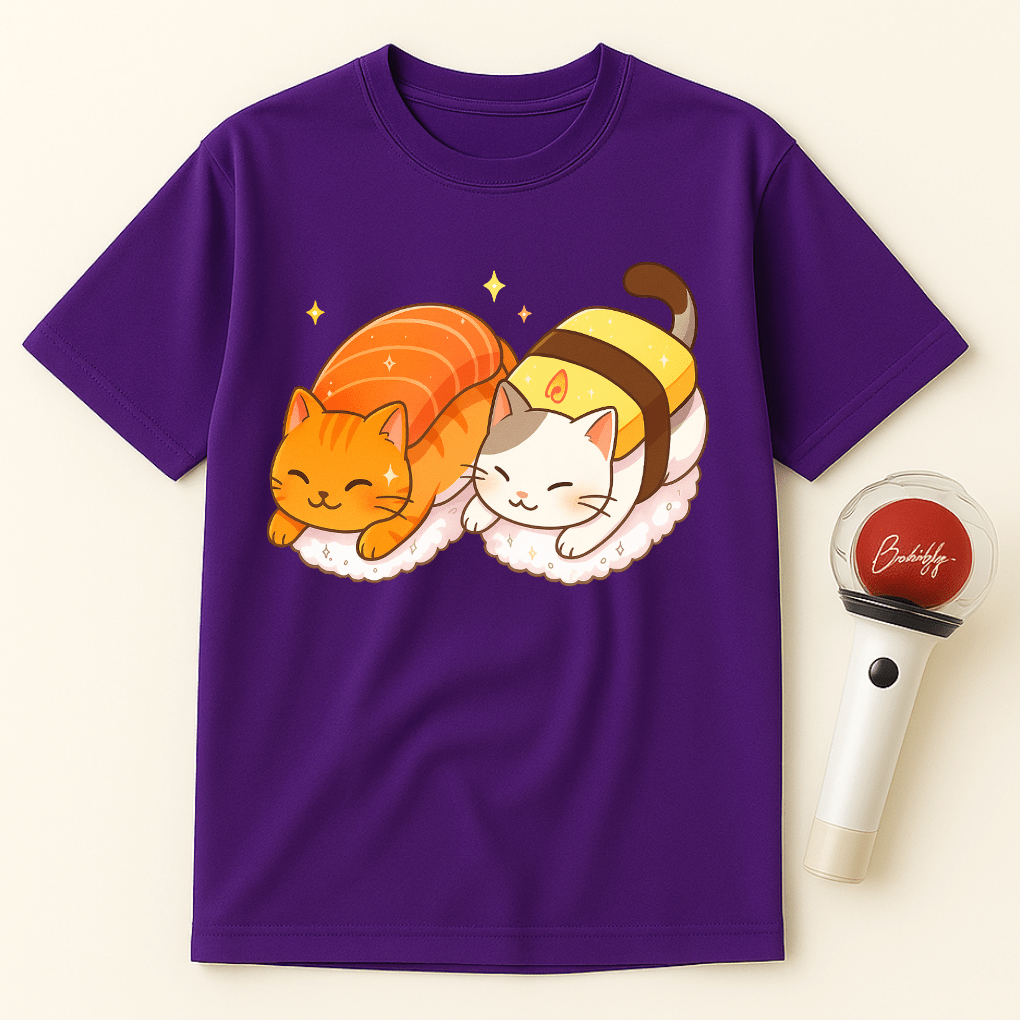 CAT SUSHI DUO UNISEX T-SHIRT