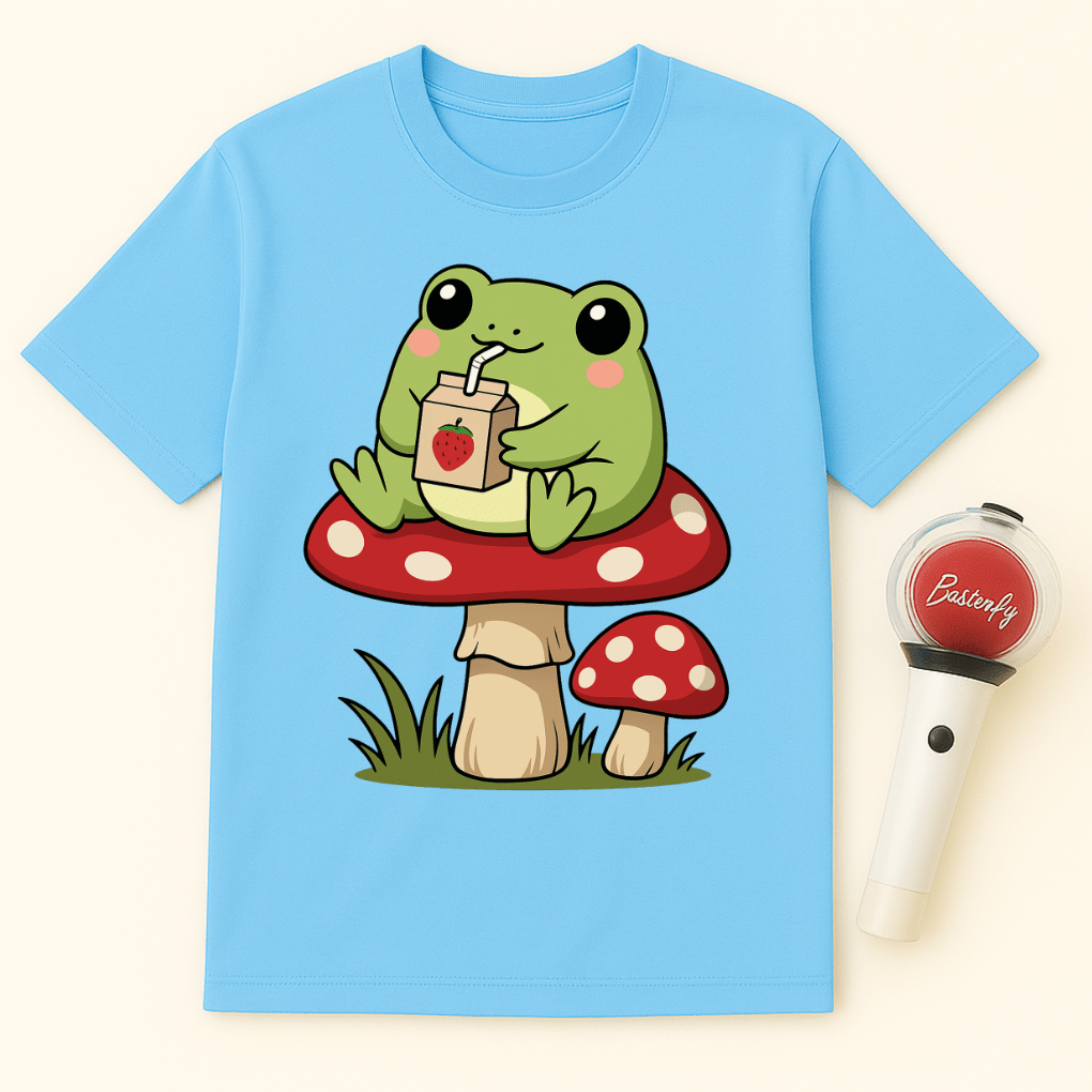 FROG MUSHROOM STRAWBERRY MILK UNISEX T-SHIRT