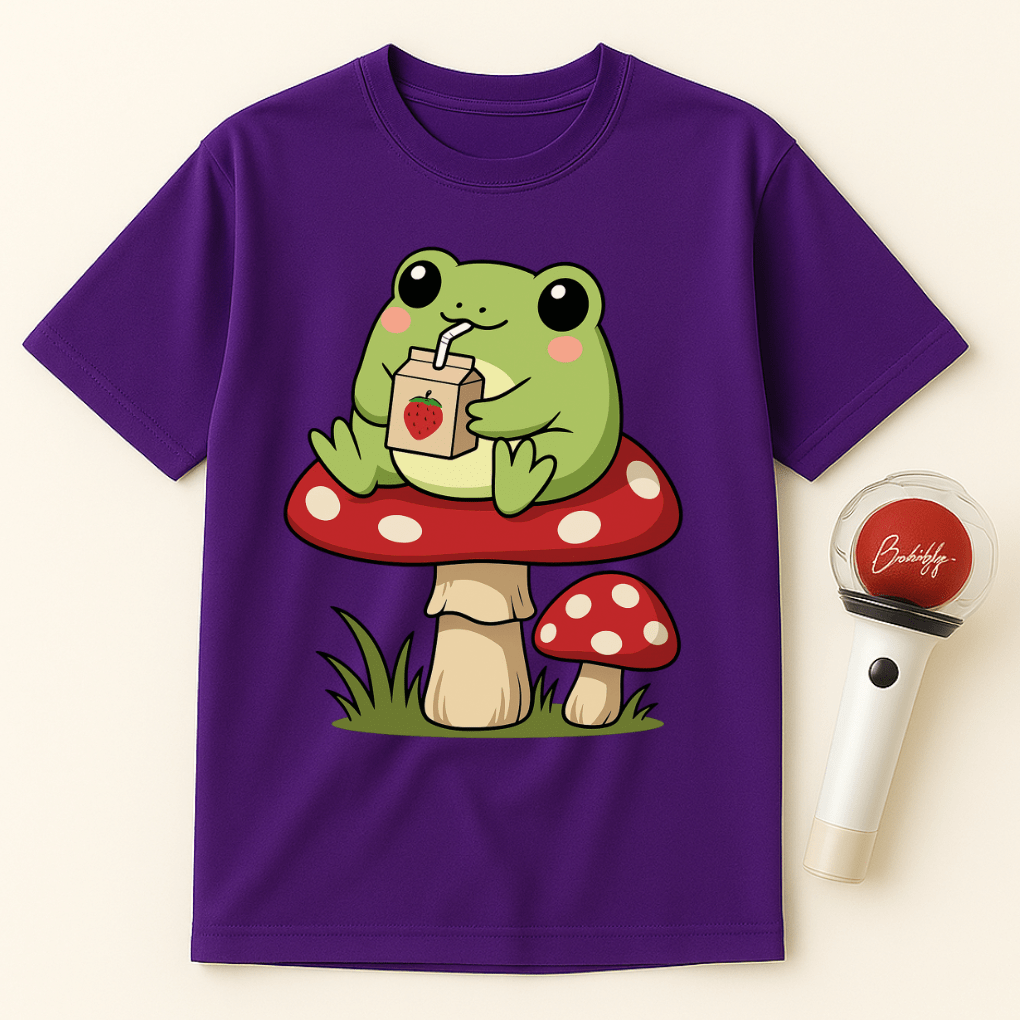 FROG MUSHROOM STRAWBERRY MILK UNISEX T-SHIRT