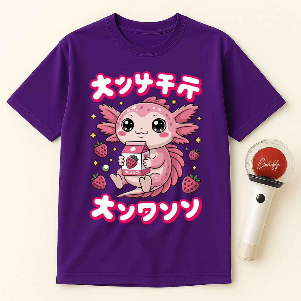 AXOLOTL STRAWBERRY MILK UNISEX T-SHIRT