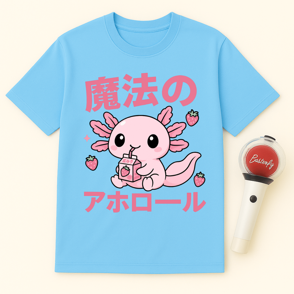 AXOLOTL STRAWBERRY MILK UNISEX T-SHIRT
