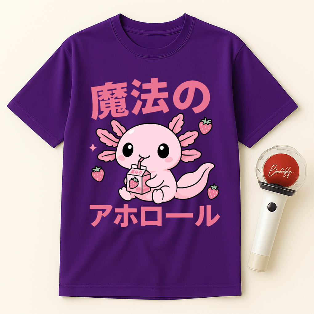 AXOLOTL STRAWBERRY MILK UNISEX T-SHIRT