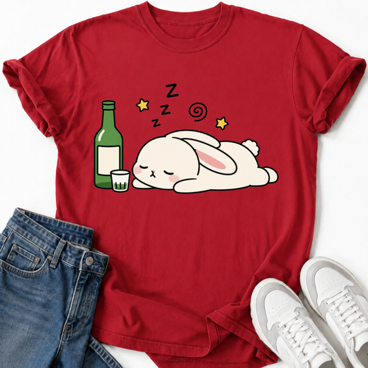 SLEEPY SOJU BUNNY T-SHIRT