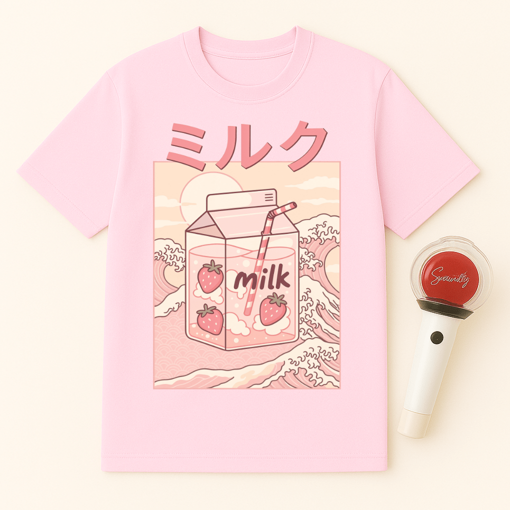 STRAWBERRY MILK CARTON UNISEX T-SHIRT