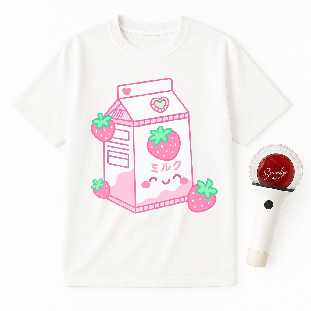 STRAWBERRY MILK CARTON UNISEX T-SHIRT