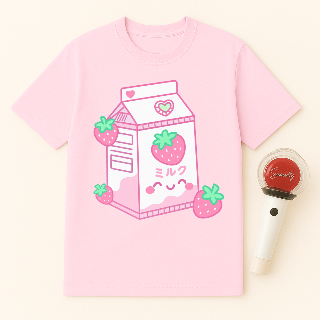 STRAWBERRY MILK CARTON UNISEX T-SHIRT
