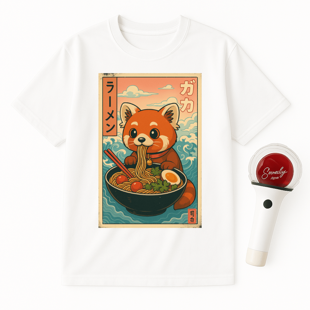 JAPANESE RED PANDA RAMEN UNISEX T-SHIRT