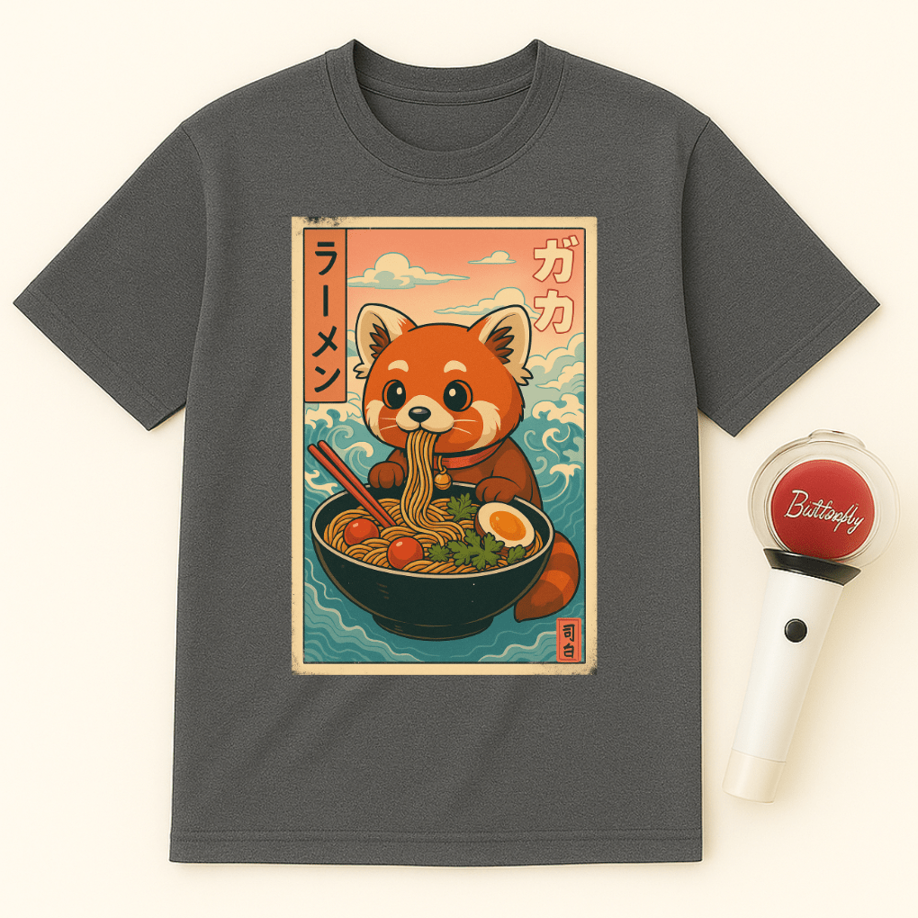 JAPANESE RED PANDA RAMEN UNISEX T-SHIRT