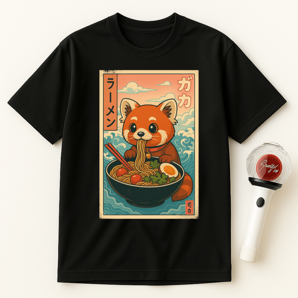 JAPANESE RED PANDA RAMEN UNISEX T-SHIRT