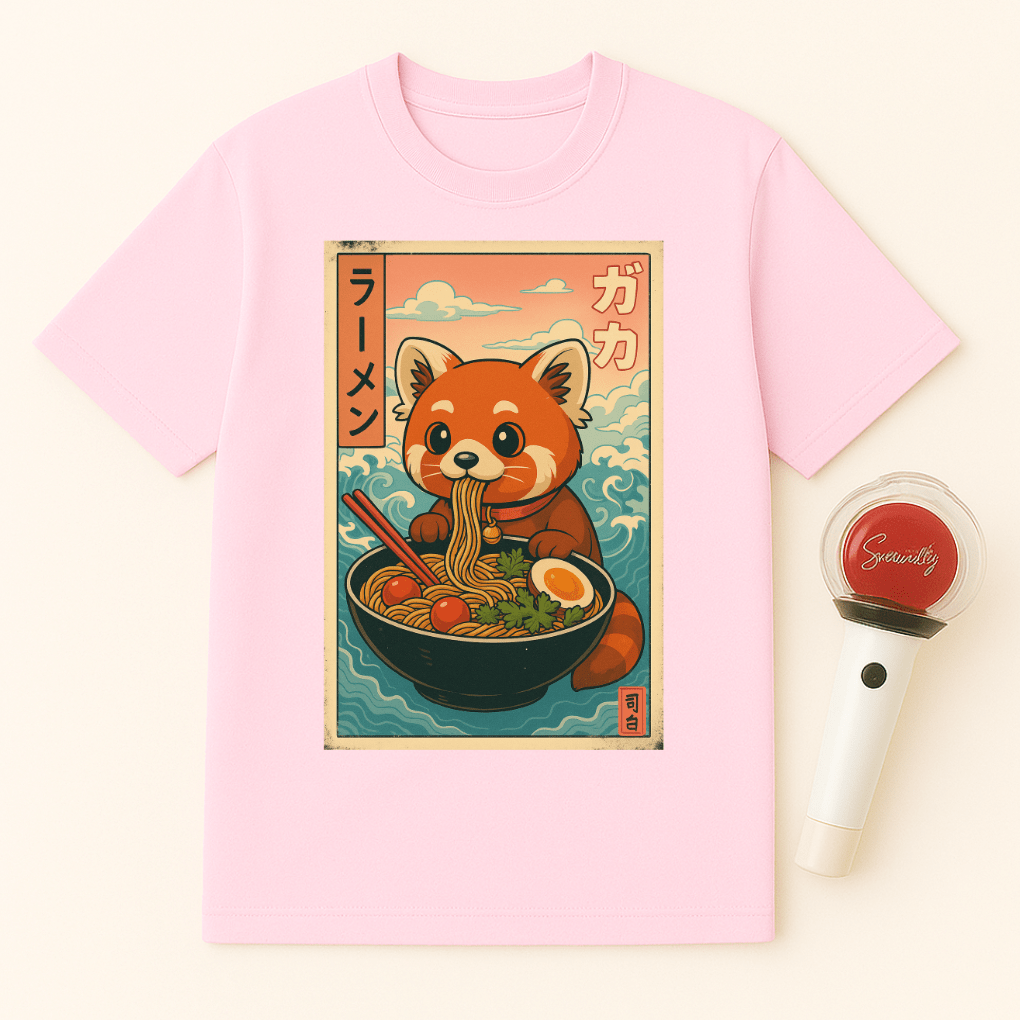 JAPANESE RED PANDA RAMEN UNISEX T-SHIRT