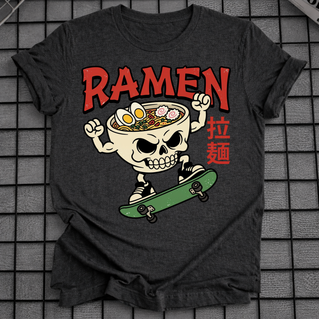RAMEN SCHÄDEL SKATEBOARD T-SHIRT