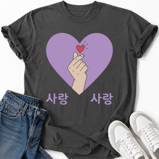 K-POP PURPLE HEART T-SHIRT