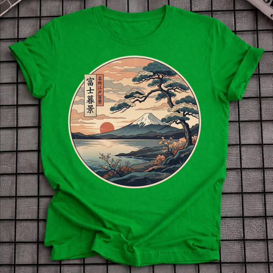 BERG FUJI SONNENUNTERGANG T-SHIRT
