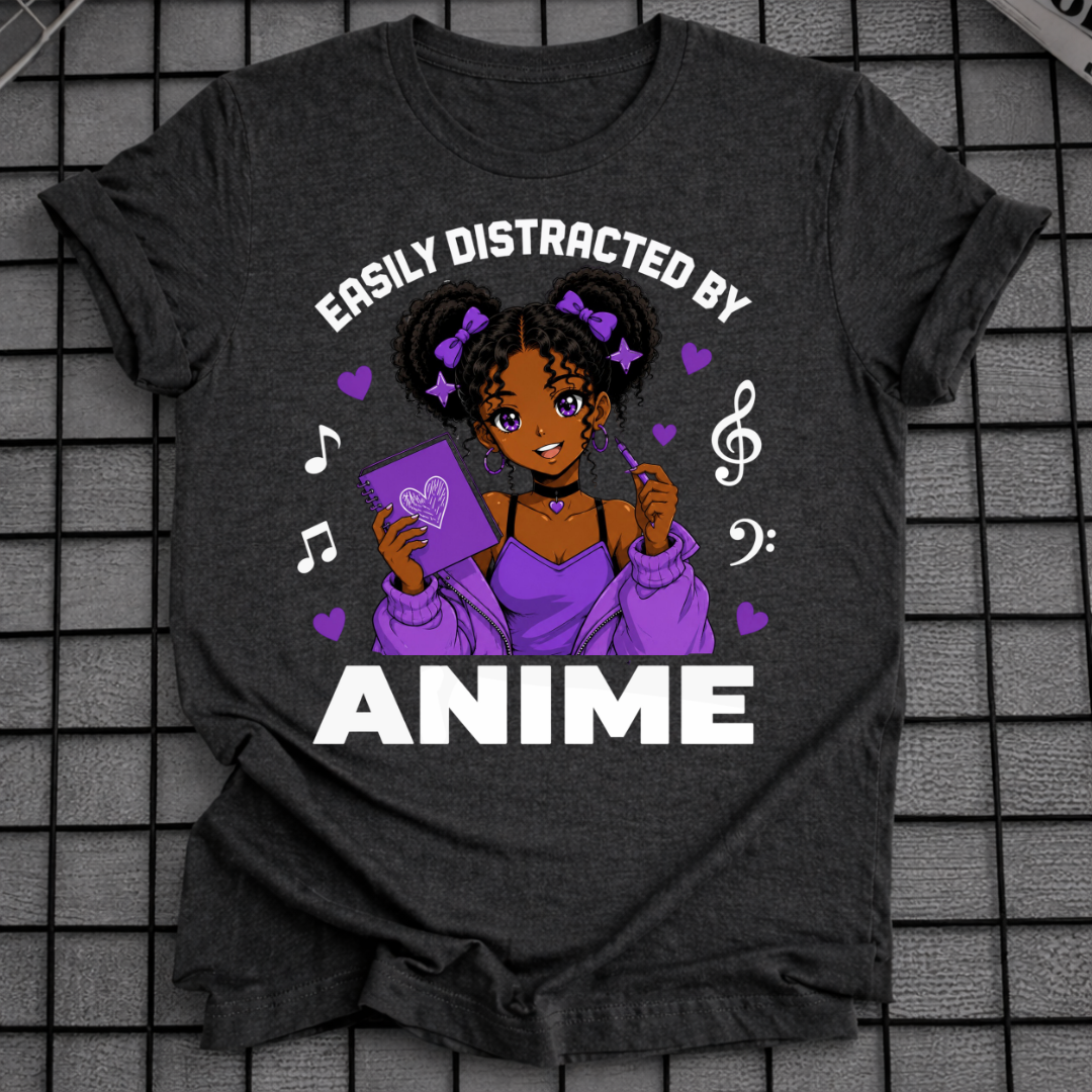 ABGELENKT DURCH ANIME-T-SHIRT