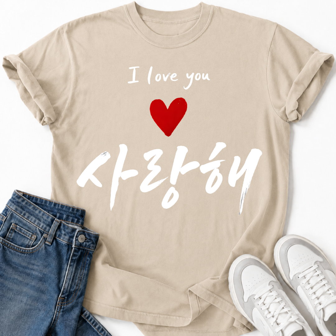 I LOVE YOU IN KOREAN T-SHIRT