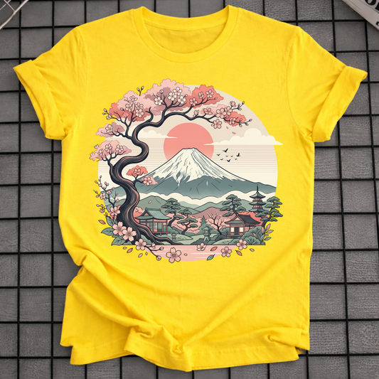 SAKURA FUJI SONNENUNTERGANG T-SHIRT