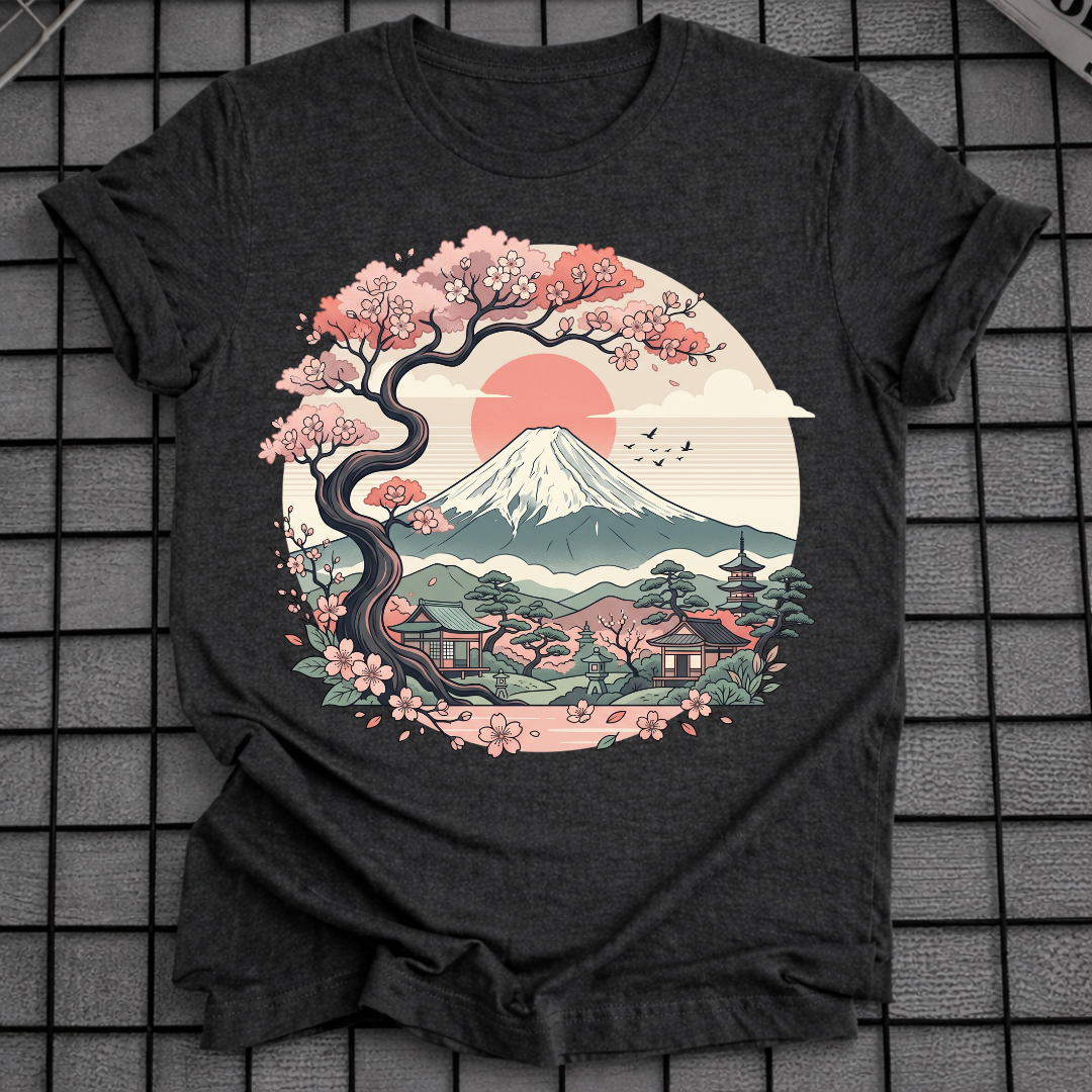 SAKURA MOUNT FUJI SUNSET T-SHIRT