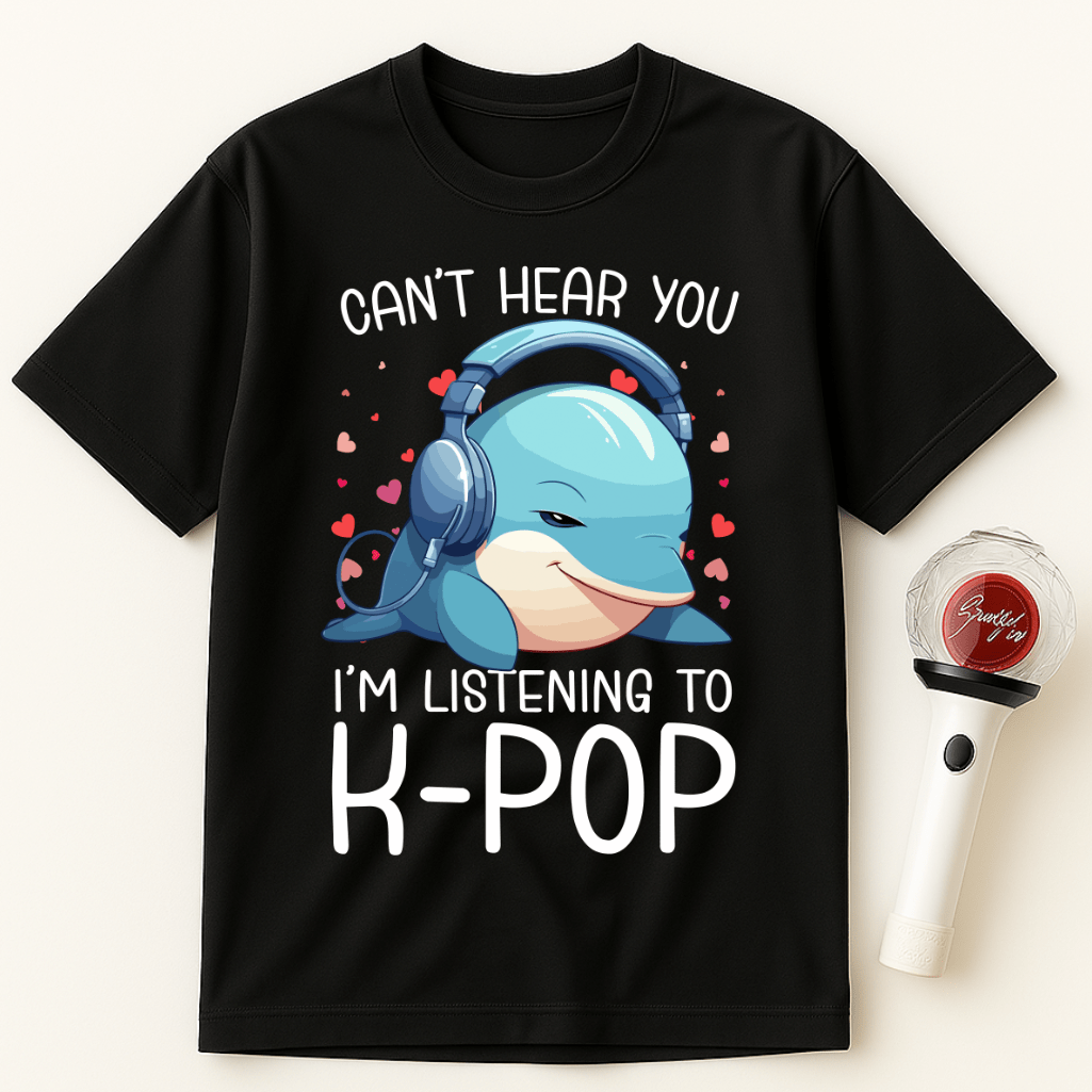 CAN'T HEAR YOU I'M LISTENING TO K-POP DOLPHIN UNISEX T-SHIRT