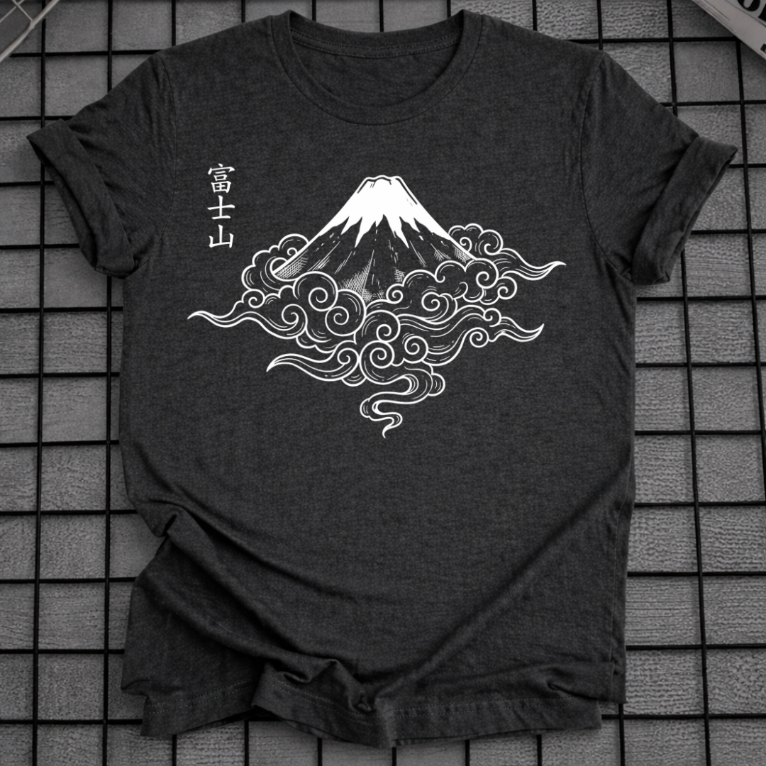 JAPANESE KANJI FUJI MOUNTAIN T-SHIRT
